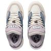 Li Ning 001 Btc მეგა მრავალმხრივი რეტრო სკეიტბორდის ფეხსაცმელი მოცურების საწინააღმდეგო ცვეთამედეგი შოკის შთანთქმის მხარდაჭერა ქალის სნიკერსები თეთრი ლურჯი იასამნისფერი AGCU004-3