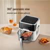 Intelligente Sprachsteuerung Heißluftfritteuse mit großem Fassungsvermögen und Glasfenster – Multifunktionaler Ofen für Pommes frites