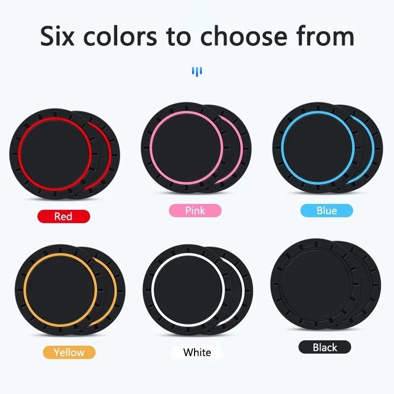 Autoaufkleber 2025 Neu Tesla 2 Stück Auto-Getränkeuntersetzer Wasserbecher Flaschenhalter Anti-Rutsch-Pad Zubehör Für Tesla Model 3 Y S X Roadster C