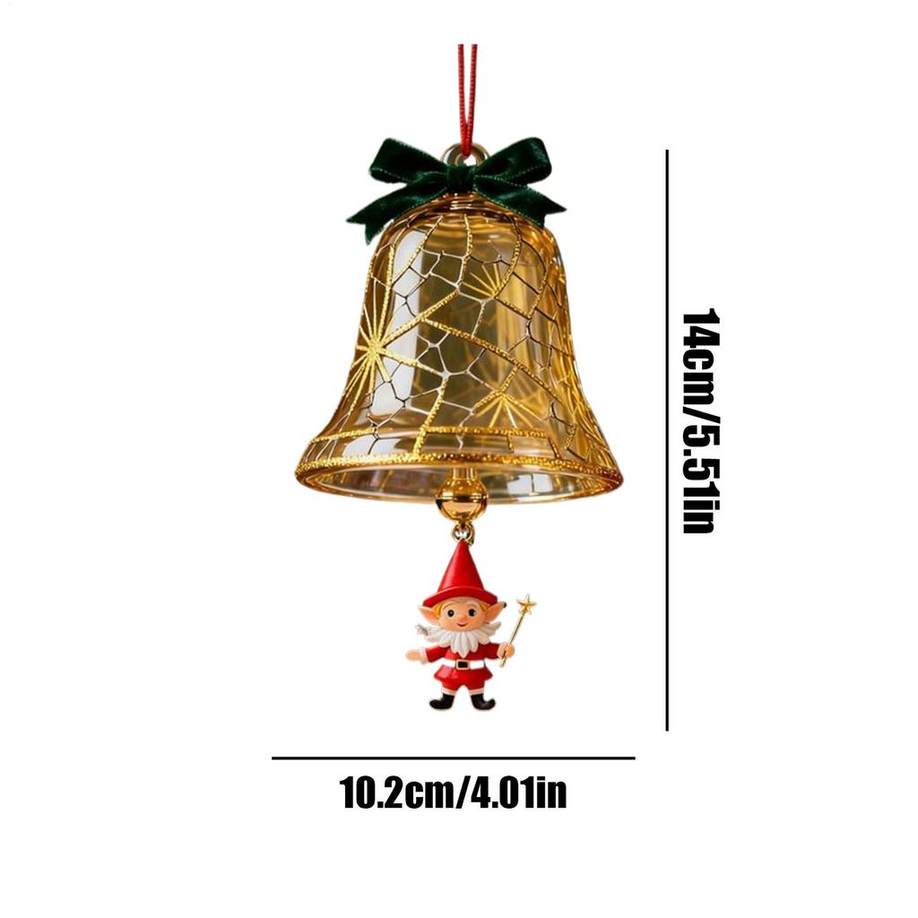 Christmas Bell Ornaments Reindeer Santa Home Decor Gold Bells For Christmas Decorations For Tree Wall Door Fireplace Garland Car