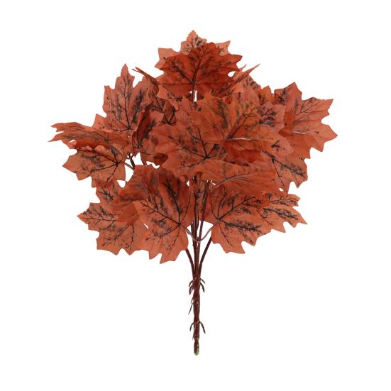 

Искусственный красный кленовый лист со стеблем, реалистичный, устойчивый к ультрафиолетовому излучению, для дома, в помещении и на открытом воздухе, ветка из искусственных листьев A