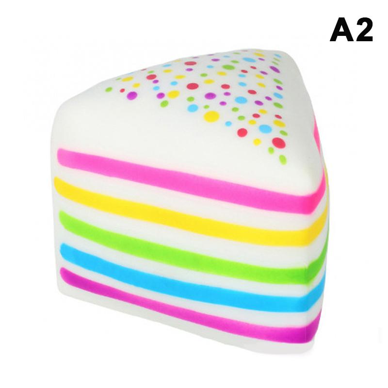 Rainbow Cake Squishy Toy Slow Rebound Stress Relief Sensory Fidget for Kids and Adults Birthday Gift