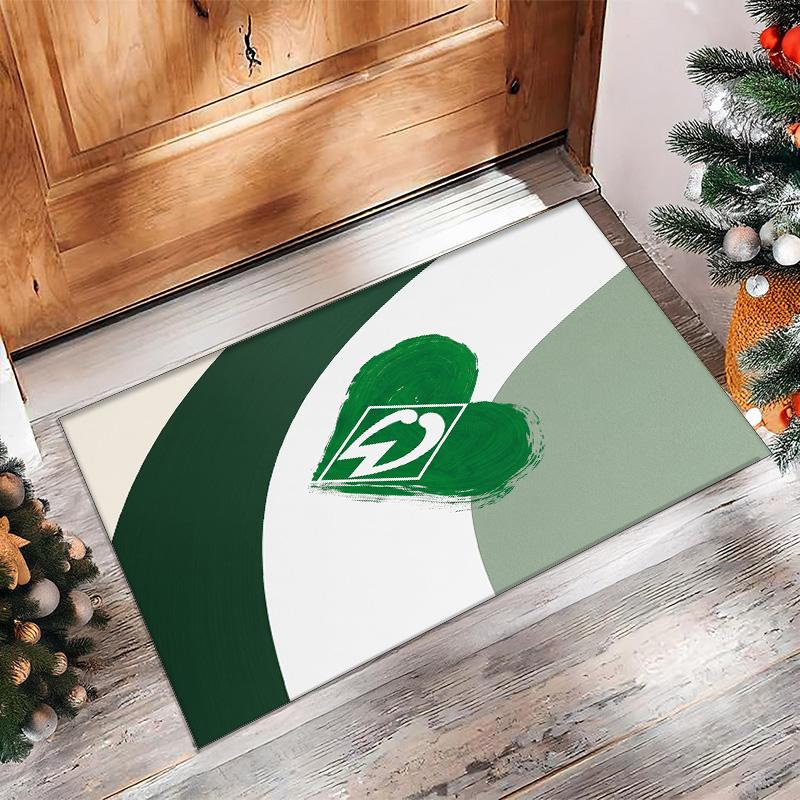 Tappeto in Velluto di Cristallo con Stampa Calcio Werder Bremen, Comodo Assorbente d'Acqua Antiscivolo Tappeto per Pavimenti Interni