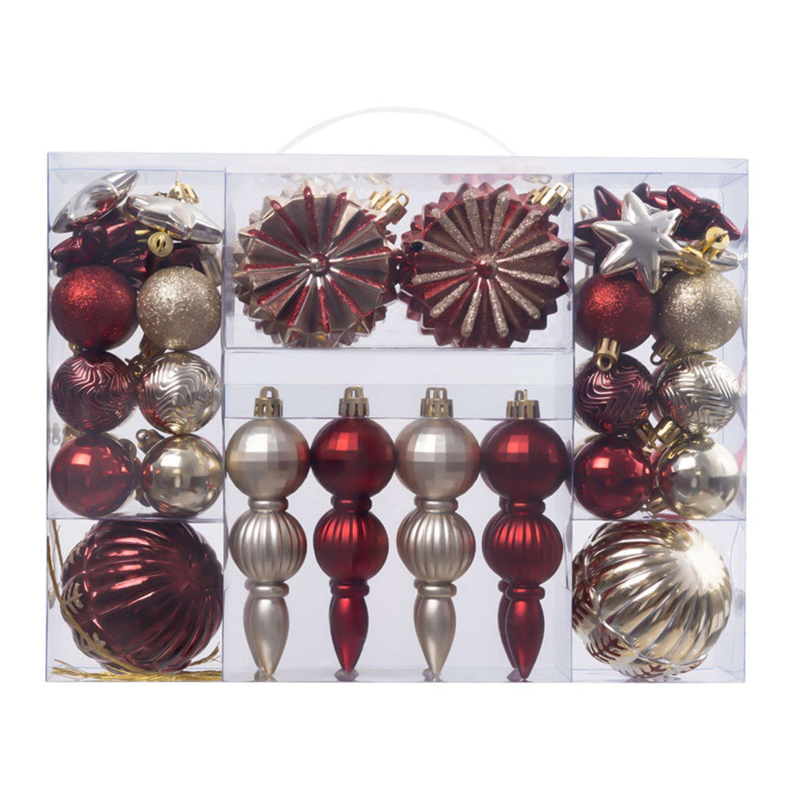 

Christmas Decorations Pendants 52PCS Christmas Pendants Christmas Balls One Size винный