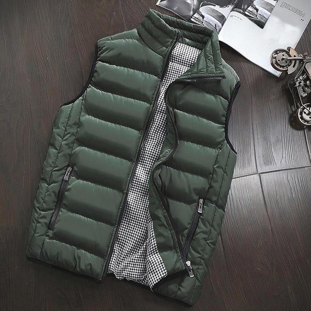 Männer Herbst Winter Mantel Gepolsterte Baumwolle Weste Warme Kapuze Dicke Weste Tops Jacke