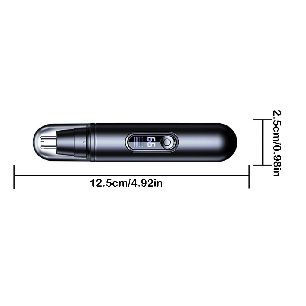 Rotary Cutter Head Electric Nose Hair Trimmer LED Digital Display Ear Face Clean Trimmer Travel