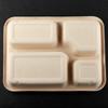Biodegradable 4-Compartment Disposable Food Containers