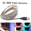 USB-Powered 5V 2835 LED Strip Light, 60 LEDs, Single Color, Self-Adhesive for TV Ambient & Night Lighting