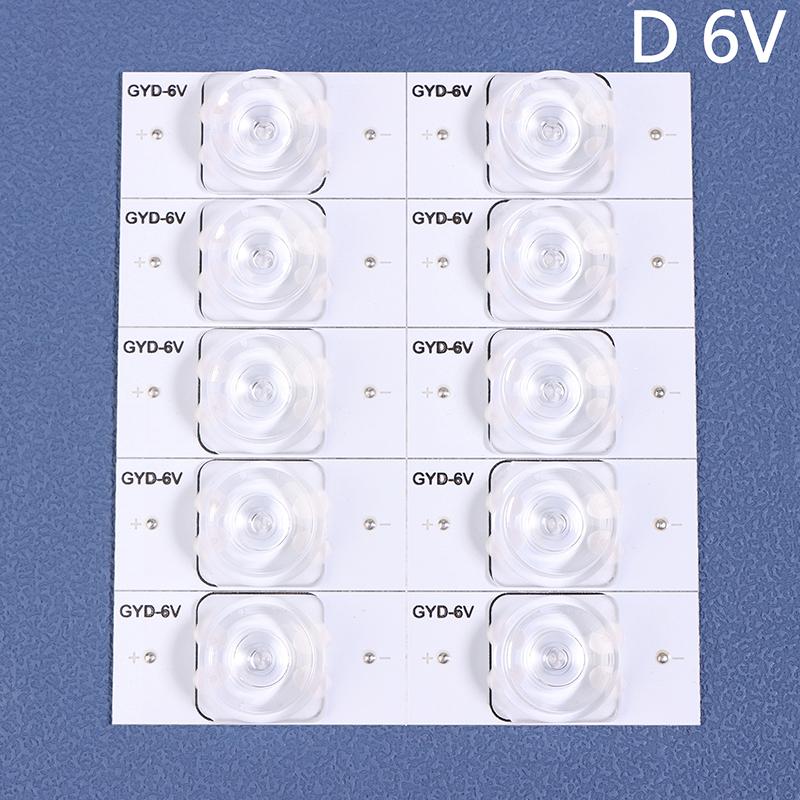 10Pcs Led Beads 3V 6V Lcd Tv Led Bead Smd Light Bead Universal Aluminum Cutting Tv Backlight Strips For 32-65 Inch Led Tv Repair