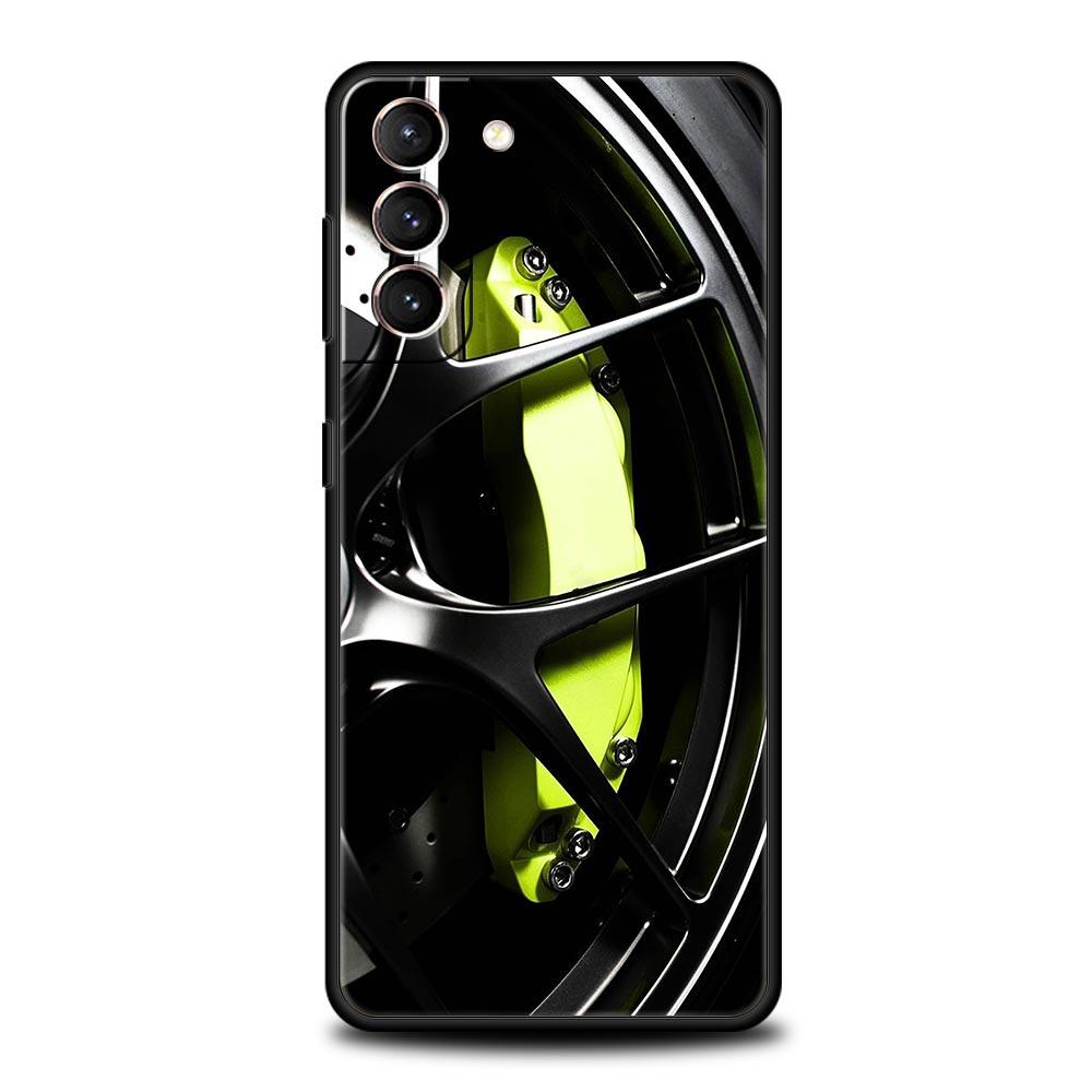 Phone Case Cover for Samsung Galaxy S26 S25 S24 S23 S22 S20 S21 FE Ultra Plus S25 Edge 5G Soft TPU Sports Car Wheel Tire Speed