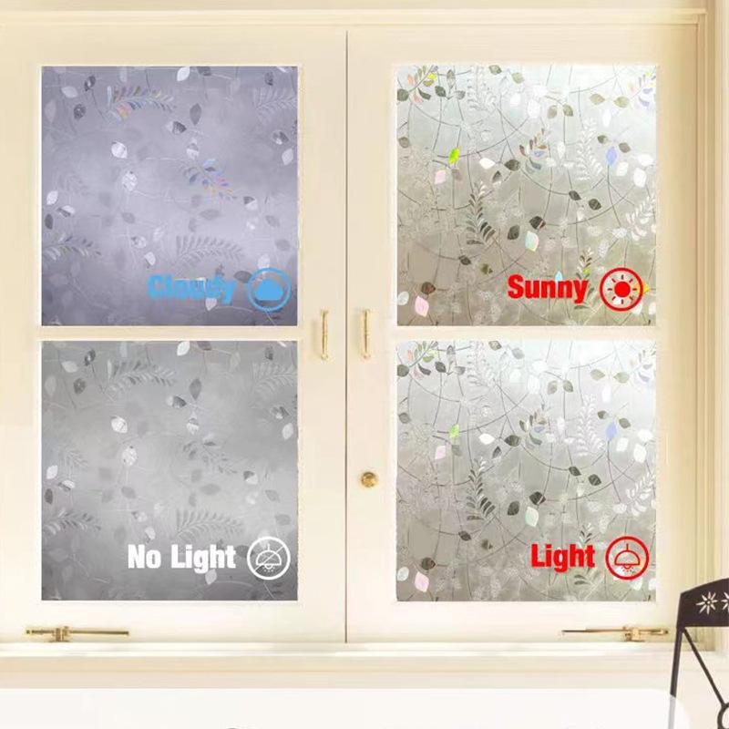 Frosted Window Film Privacy Static Cling Glass Sticker Anti-UV Anti-Glare Decorative Film for Home Office Bathroom