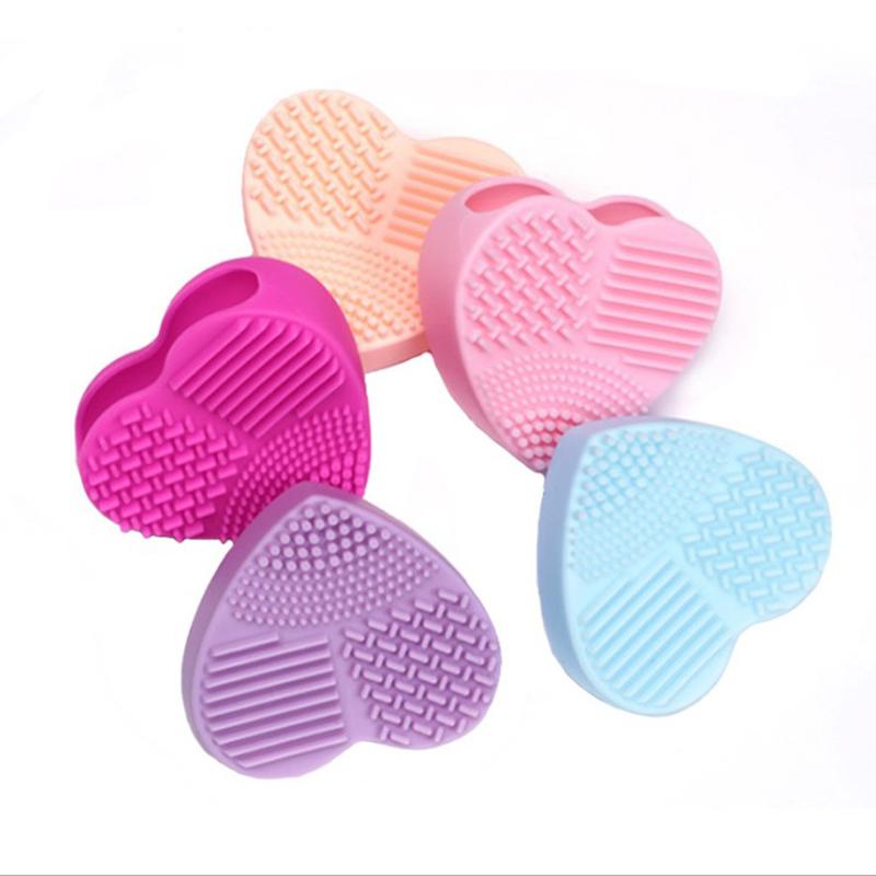 Brush Wash The Brush Silicone Heart Shape Makeup Brush Cleaner Cosmetic Cleaning