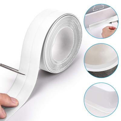 PVC Sealing Strip Tape for Bathroom Bath Toilet Kitchen Caulk Self Adhesive Waterproof Wall Sticker Mold Proof Tapes 1 Roll