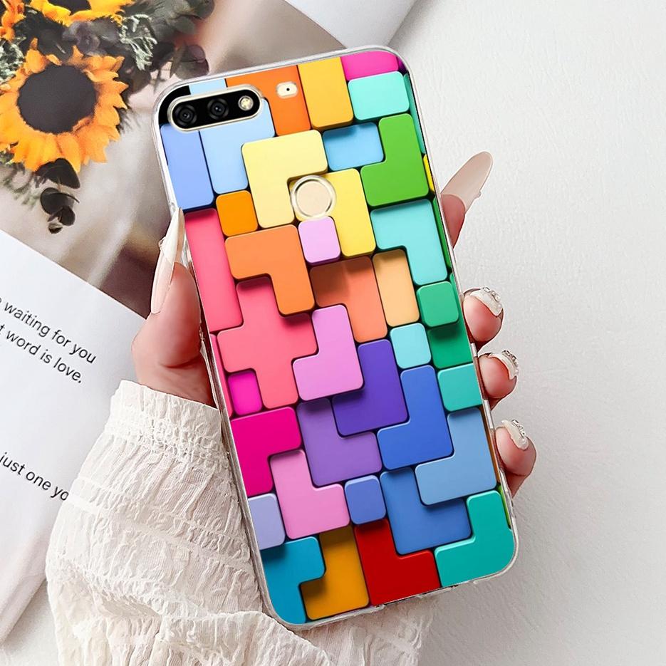

For Huawei Y7 Prime 2018 Case Nova2 Lite LDN-L21 LDN-LX2 Stylish Painted Cover Soft Slim Phone Case For Huawei Y7 Pro 2018 Shell Huawei Nova 2 Lite