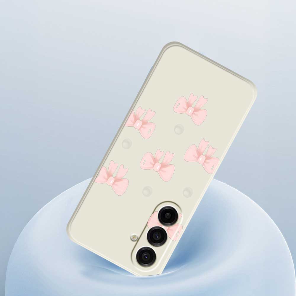 For Samsung Galaxy A17 5G Case Bows Pattern Printing Straight Edge TPU Phone Back Cover