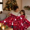 Christmas Flannel Throw Blanket, Cozy Holiday Decor for Couch and Sofa