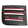 2x Carbon Look w/Red Trim Rear Side Window Louver Cover  For 11-21 Dodge Charger