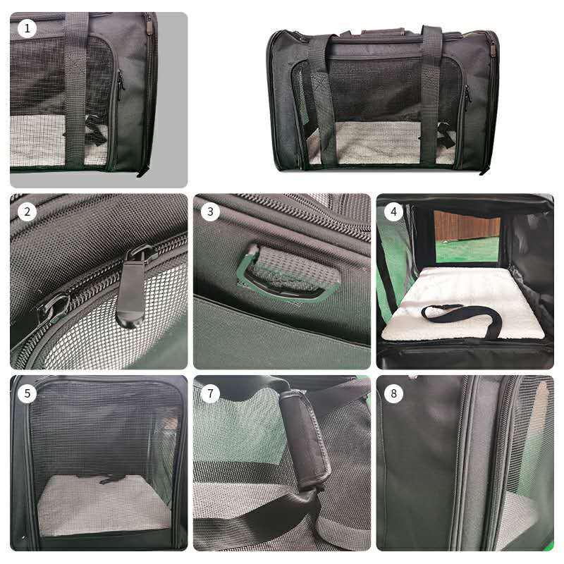 Foldable Large Capacity Pet Travel Crossbody Bag for Cats and Dogs