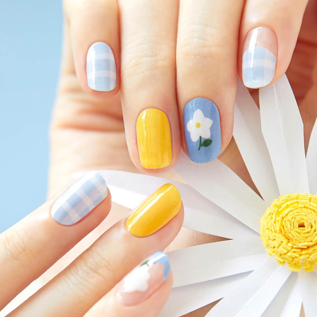 Vibrant Pop Nail Stickers 24pcs | Self-Adhesive Strips, Rainbow &Neon Mix, Quick 5-Min Manicure