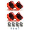 4 Pack Longboards Skateboard Wheels Cruising Wheel Set with Bearings and Spacers, Longboards Wheels PU Wheel Replacement