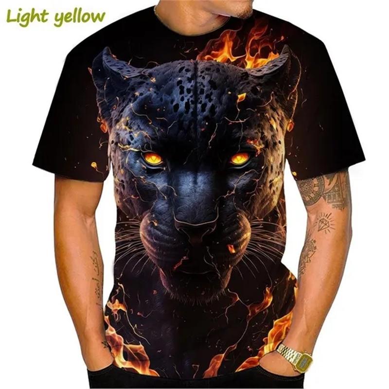 New Hot Sale Panther 3D Print T-Shirts Men Women Fashion Casual Short Sleeve T Shirt Oversized Harajuku Tees Tops Kids Clothing