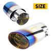 Car Auto Exhaust Pipe Blue Rear Tail Muffler Throat Tip Tailpipe Auto Parts