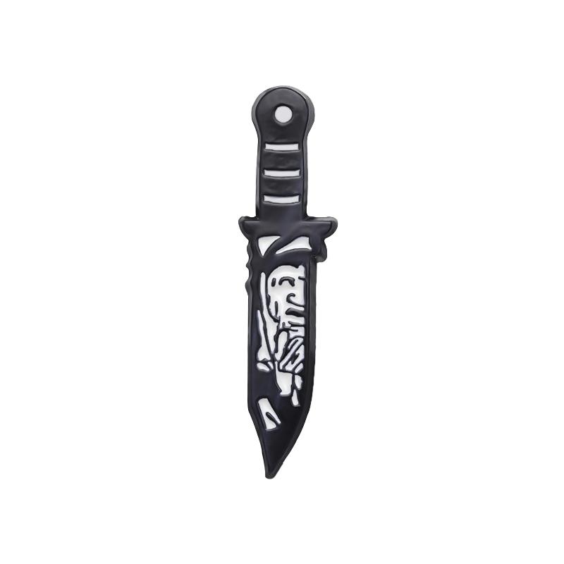 Horror Movie Dagger Enamel Pins Custom Friday Michael Brooches Lapel Badges Black Punk Gothic Halloween Jewelry