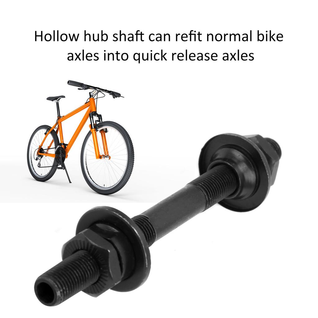 Bike Accessory Bike Hub Shaft Mountain Bike Hollow Hub Shaft  Quick Release Steel Hub Axle Bike Accessory Steel Hub Axle