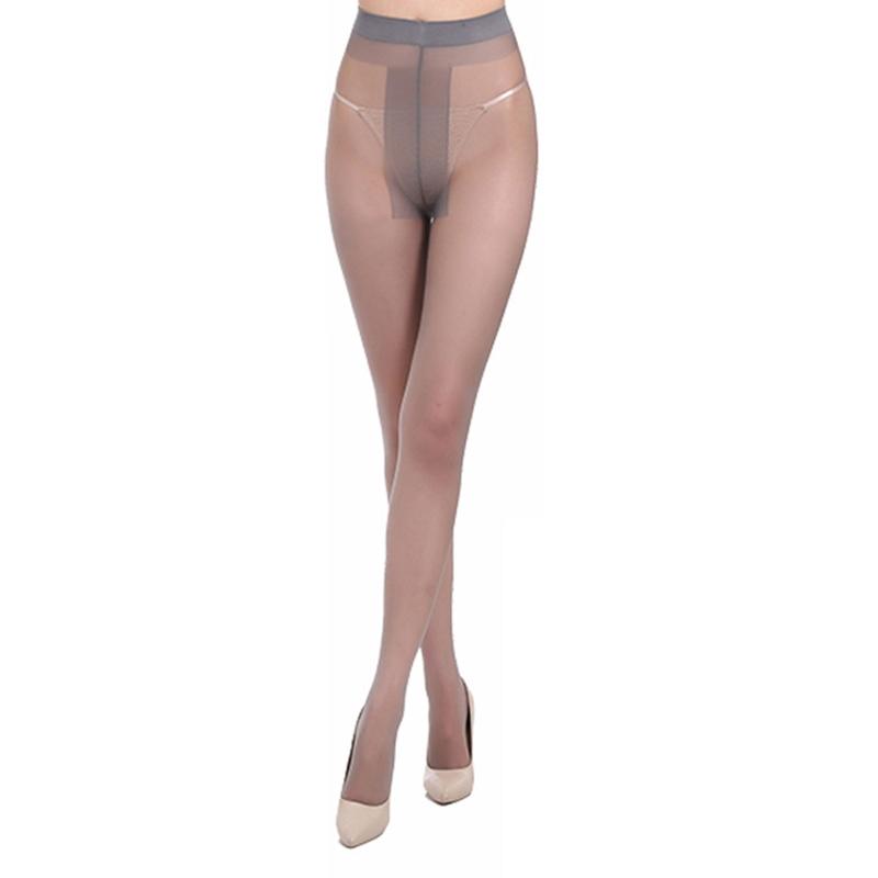 Damen Netzstrumpfhose mit Kontrollbund und verstärkter Spitze, Ganzjahres-Büro-Strumpfhose für Kleider