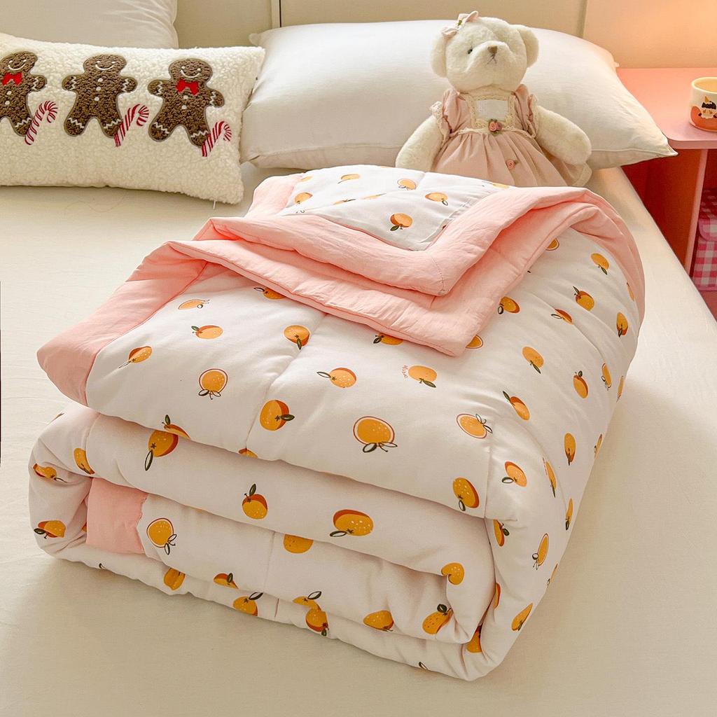2026 Soft Washed Cotton Summer Quilt - Lightweight, Washable Air Conditioning Blanket