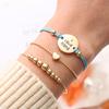 Personalized Love, Beads, Disc Bracelet 3-Piece Set For Women