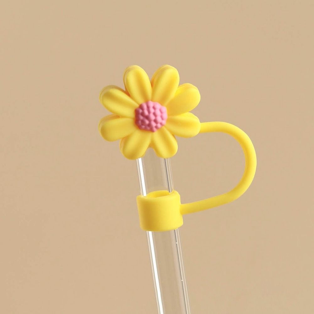 Reusable Drinking Dust Cap Cup Accessories Straw Tips Cover Silicone Straw Plug  Water Glass