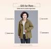 Noble Lady Spring-Autumn Hooded Jacket for Middle-Aged and Elderly Women - 2026 New Style