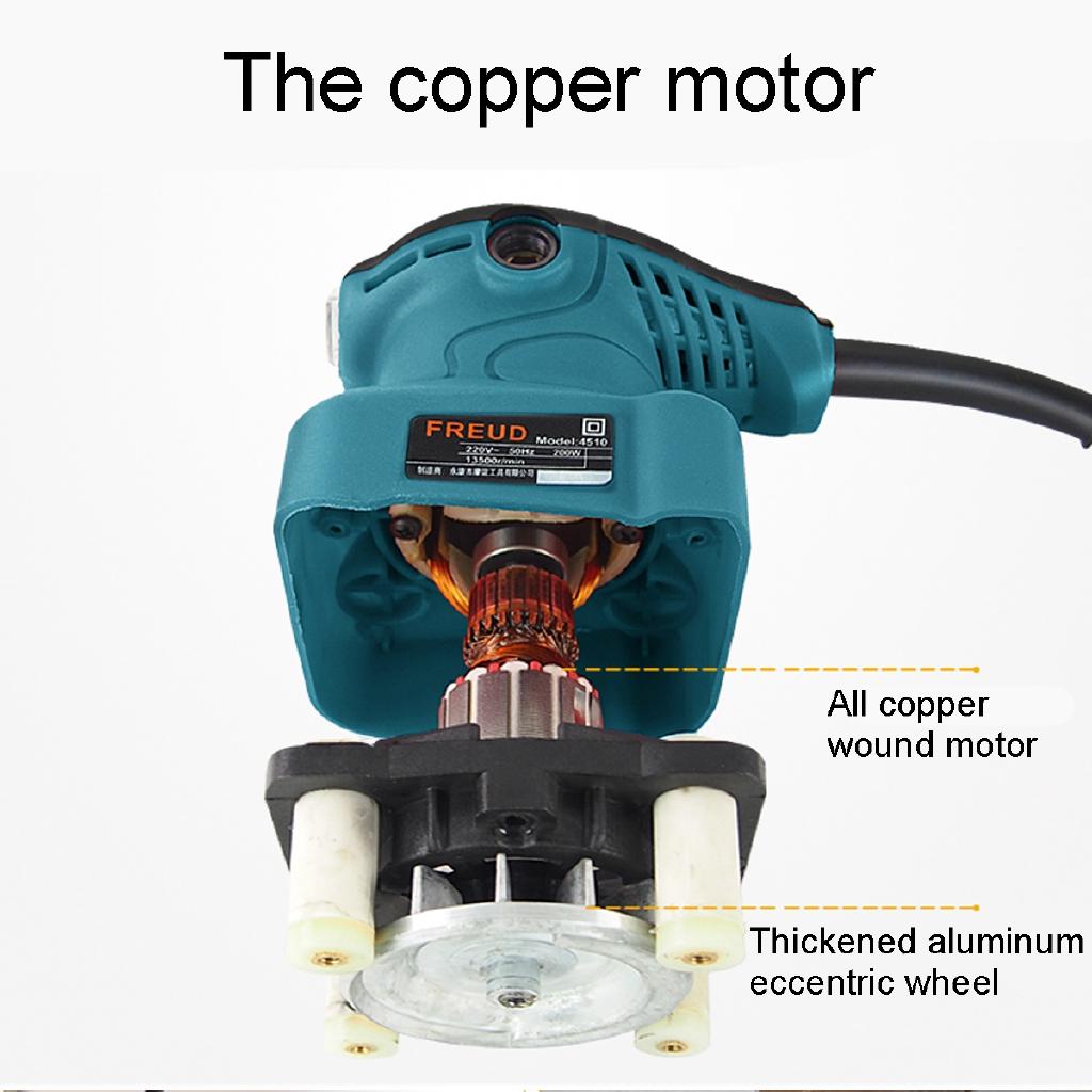200W Wood Polisher Mechanical Furniture Wall Metal Polisher Grinding Machine Sandpapers Electric Orbital Sander Machine