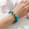 Acrylic Elastic Geometric Bracelet Resin Stack Hand Chain Trendy Square Beads Bracelet  Daily
