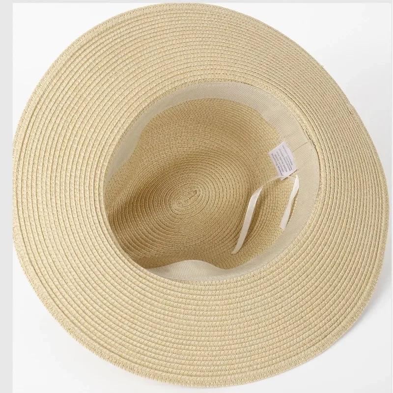 Taglia Larga XL 61-64 cm Cappelli Panama Uomo Donna Spiaggia Cappello di Paglia a Tesa Larga Cappello Estivo da Sole da Donna Taglia Larga Cappello Fedora 55-57 cm 58-60 cm