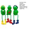 Frog Resin Ornament Long Legged Frog Tabletop Decoration Sitting Frog Figurine for Garden Indoor Desk Mantel Decor