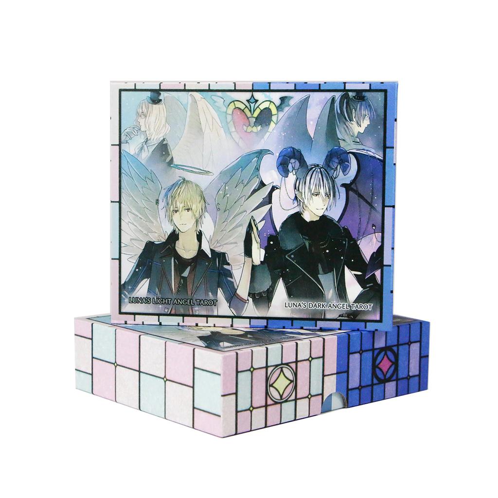2 In 1 Luna's Dark Angel and Light Angel Tarot Deck 12*7cm 156 Pcs Tarot Cards In Rigid Box