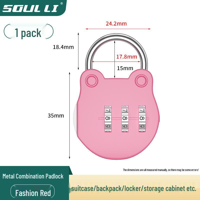 Compact Student Combination Padlock for Suitcases, Backpacks, Lockers, and Cabinets