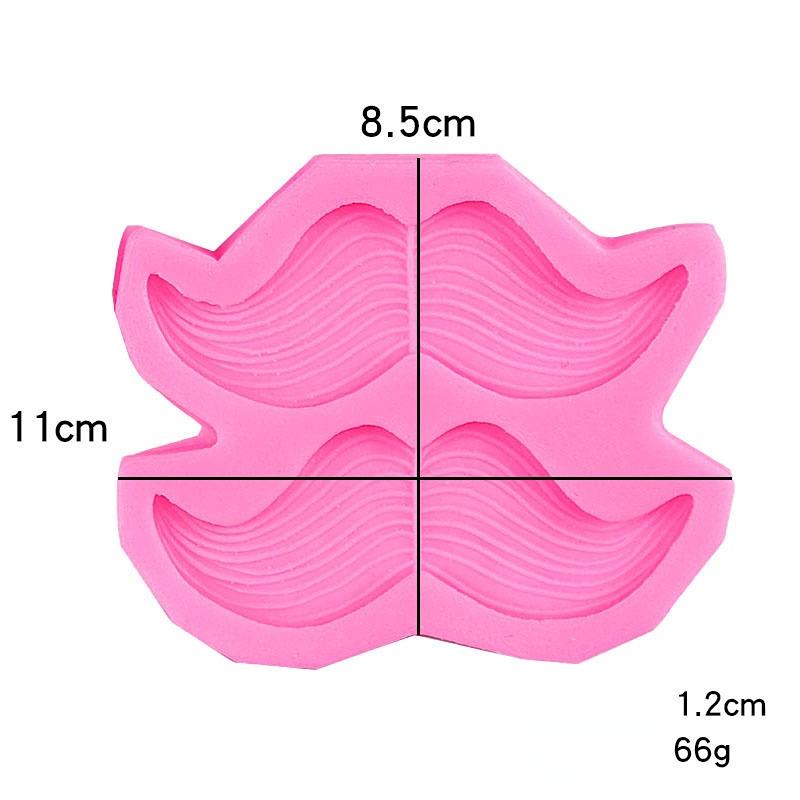 Size Beard Silicone Mold Eight-figure Beard Chocolate Fondant Wedding Banquet Gentleman Modeling Baking Decoration Mold