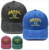 BRASIL Brazílie vyšívaná baseballová čepice vintage dad hat Jihoameričtí cestovatelé fanoušci pánské a dámské sluneční klobouky