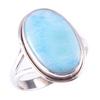 Natural Republic Larimar Gemstone 925 Solid Sterling Silver Gift Ring S.9 E2z78
