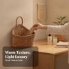 Wall Basket with Arched Handle Natural for Bathroom