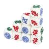 10pcs 14MM White Dice Set Plastic Rounded Dice Cubes Filled With Animal Fish Shrimp Crab For Board Games