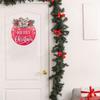 Weihnachten Haustürschild Haustür Holzkranz Dekoration Robustes Weihnachten Rundes Holzschild Festlicher Bauernhaus-Türhänger für