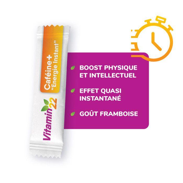 VITAMIN 22 - Caféine+ - Energie Et Vitalité Quotidienne - Sans Gluten - Cure De 7 À 14 J - 14 Sticks