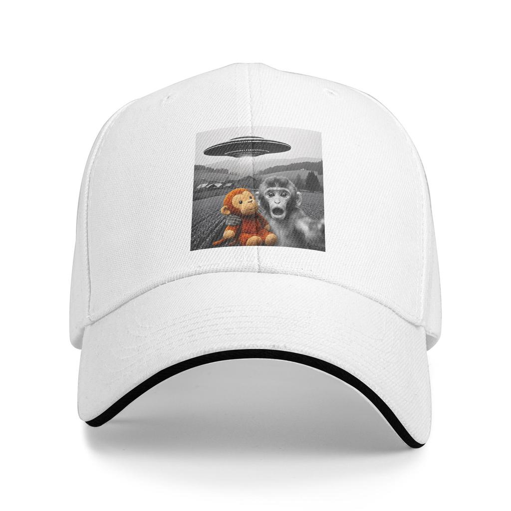 Summer Punch Monkey UFO Funny Selfie Baseball Cap Hiking Fishing Stylish Print Sun Hip Hop Hats Men Sun-Proof Baseball Caps
