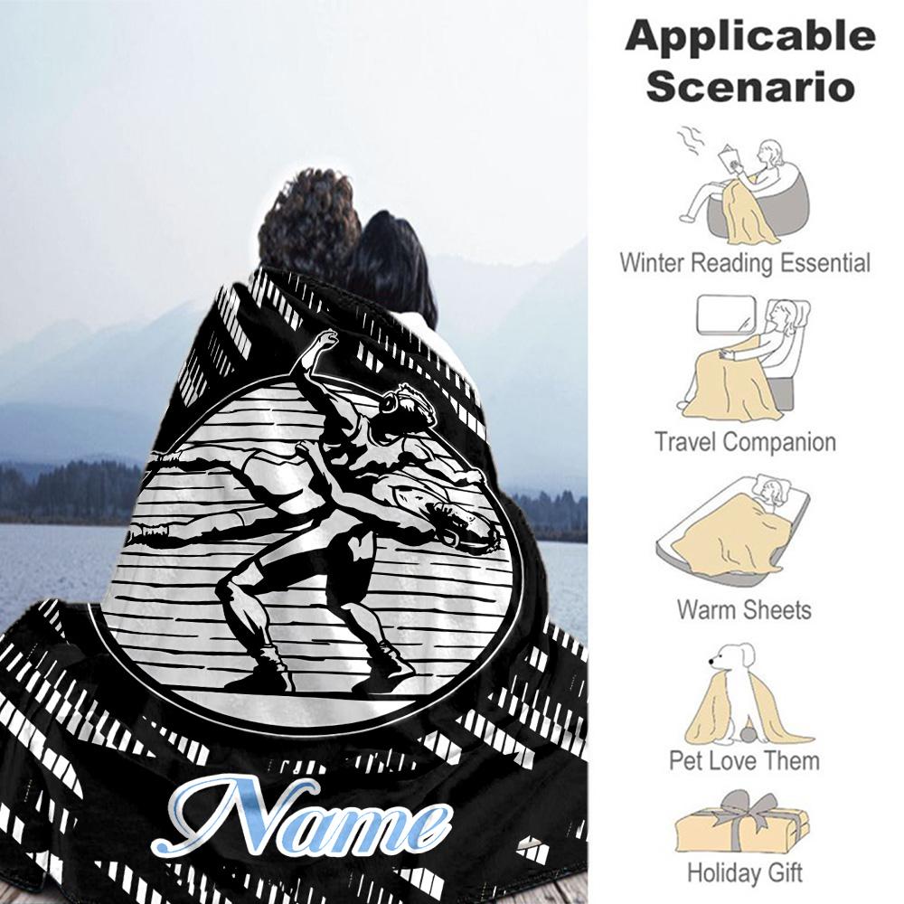 Personalized Name Blanket Lightweight Customizable Blanket Soft & Cozy Great for Home Decor Seaside Office Chair Picnics Ideal for All Seasons