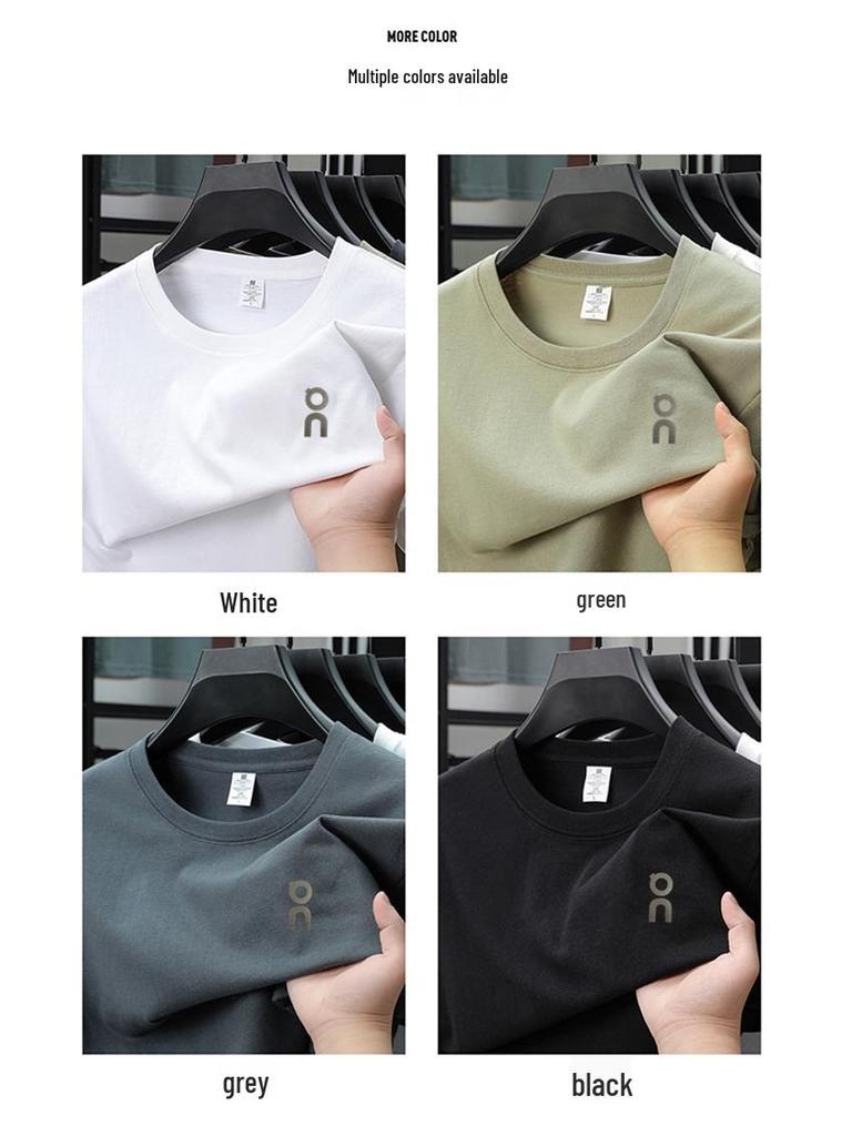 Men's Summer Round Neck Cotton Printed T-Shirt - Short Sleeve, Casual, Breathable, Loose Fit for Young and Middle-Aged