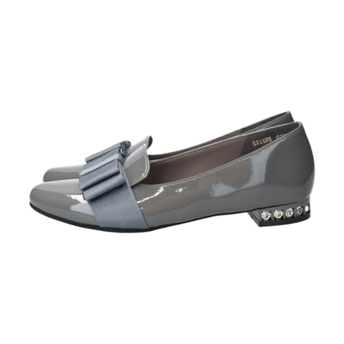 Bridget Birkin Girly Ribbon Loafers, Women's, Gray, Size 23.0 cm